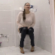 An attractive, Eastern-European girl (from movie 14990) sits on a toilet and struggles to shit. Only a small amount of pissing is heard before she wipes her ass. No audible or visual sign of success here. Presented in 720P HD. Exactly 6 minutes.
